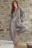 Hush Pillow Cotton Nero Boyfriend Shirt Earth